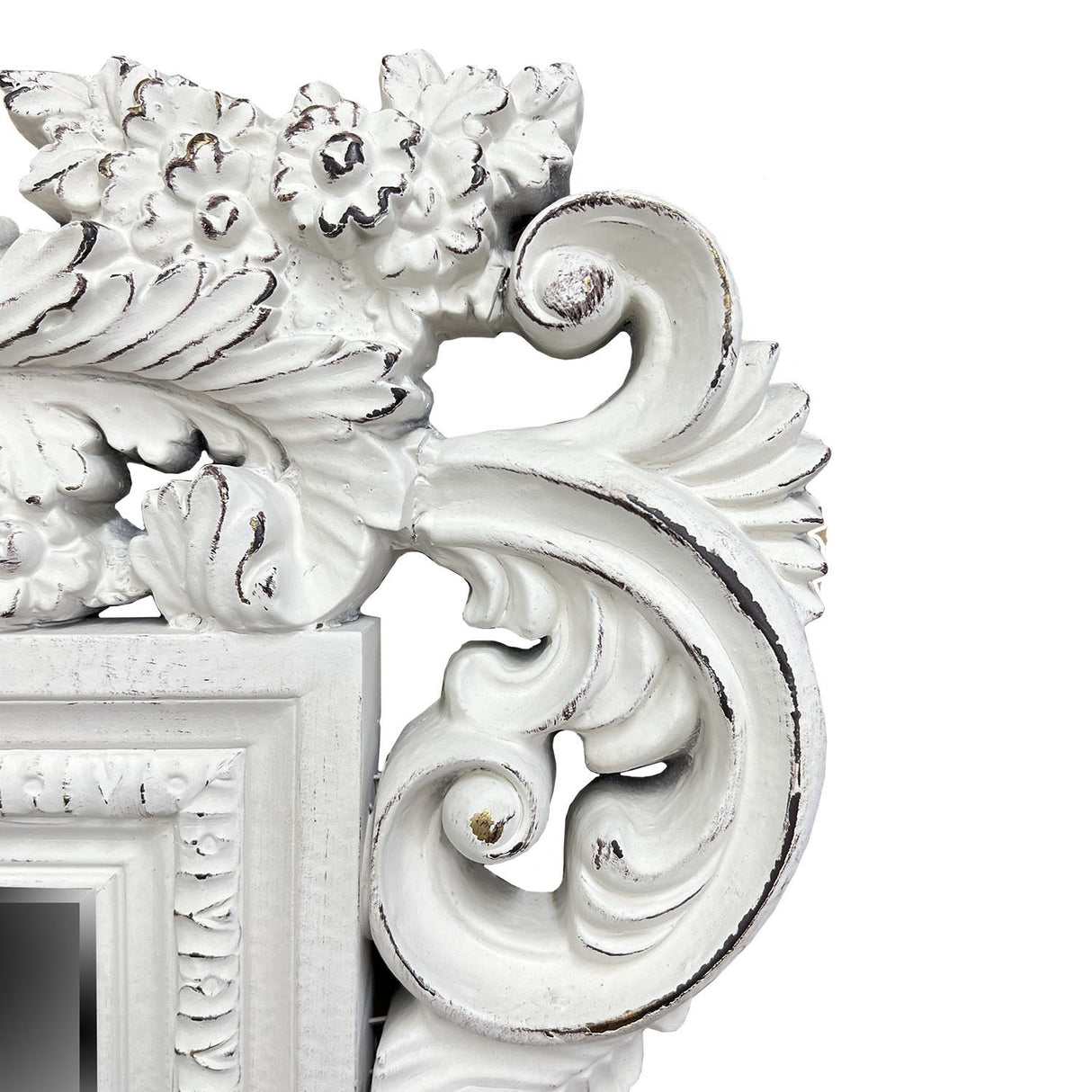 Daphne Bevelled Mirror - ANTIQUE WHITE - 1560 X 1070 X 45MM