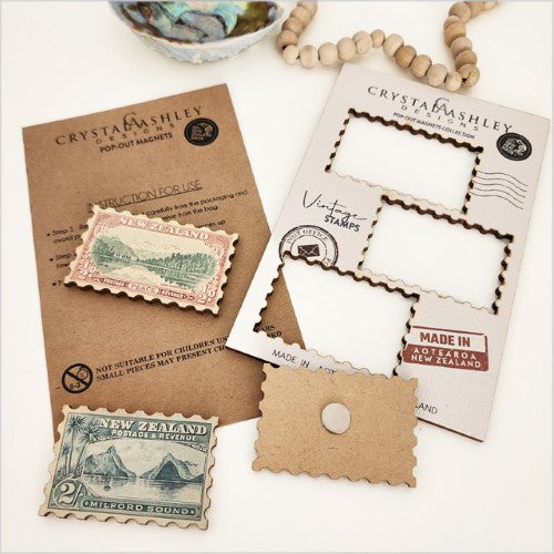 Magnet Pop-Out: Vintage NZ Stamps Magnets