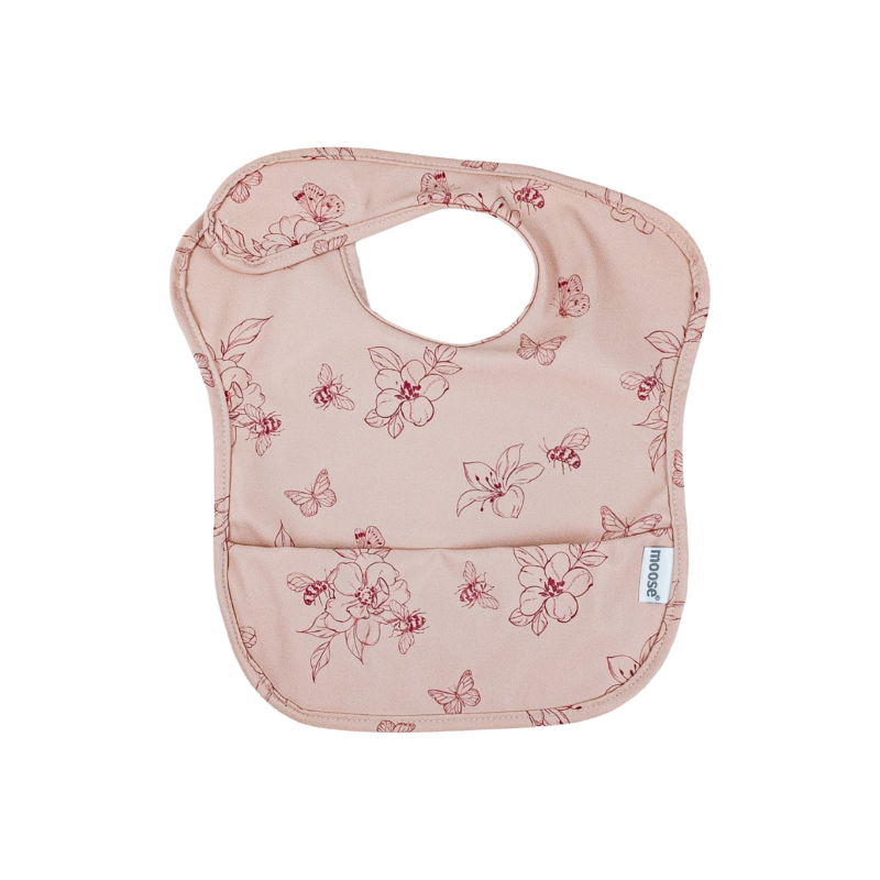 Waterproof Neck Bib - Moose Flowers