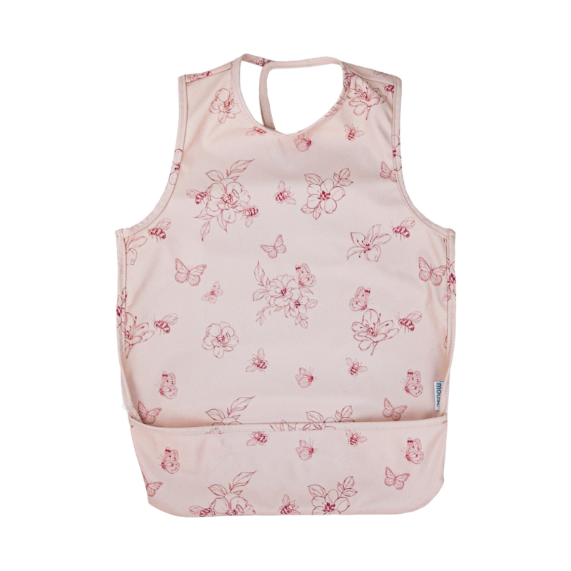 Waterproof Junior Long Bib - Moose Flowers
