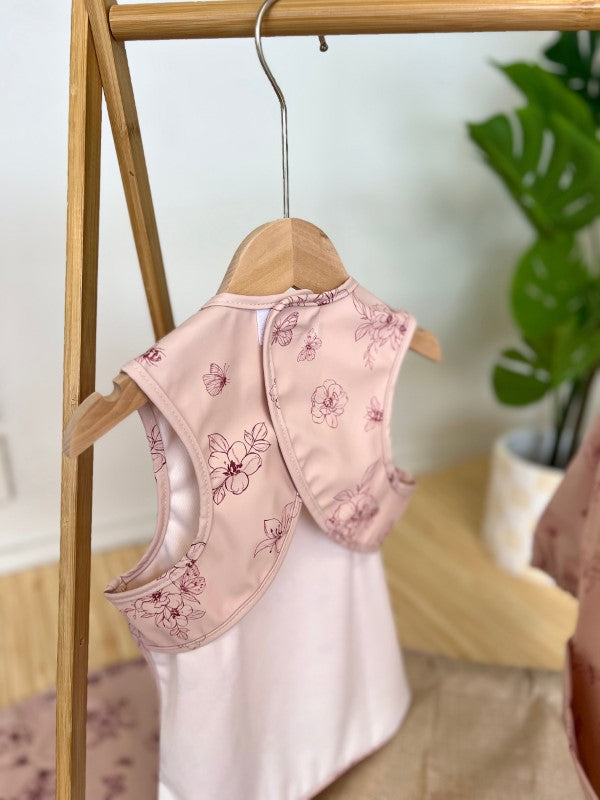 Waterproof Junior Long Bib - Moose Flowers