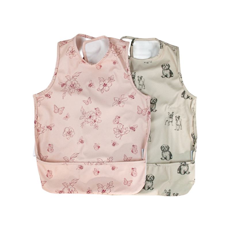 Waterproof Junior Long Bib - Moose Flowers