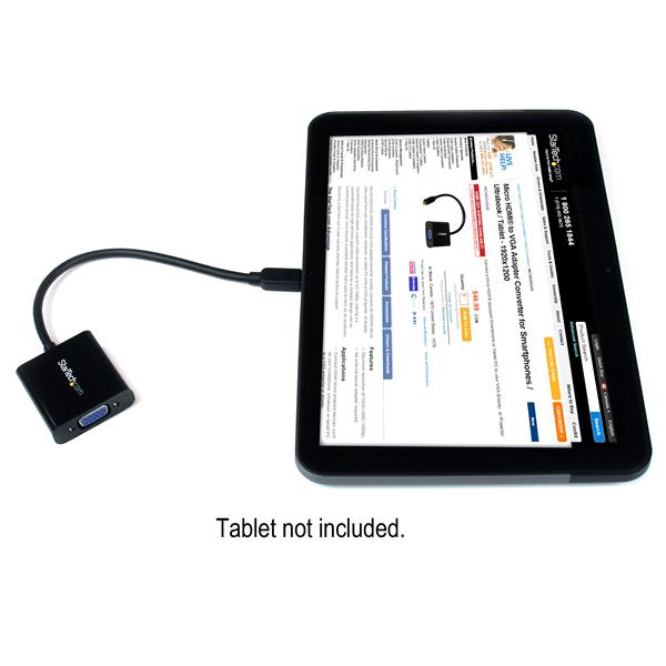 Micro HDMI to VGA Adapter 1920x1200 for Ultrabook / Tablet