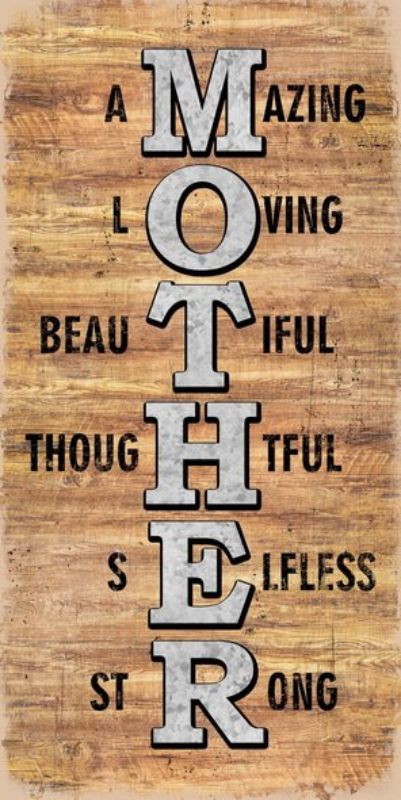 Wall Art on MDF - Mother (60cm)