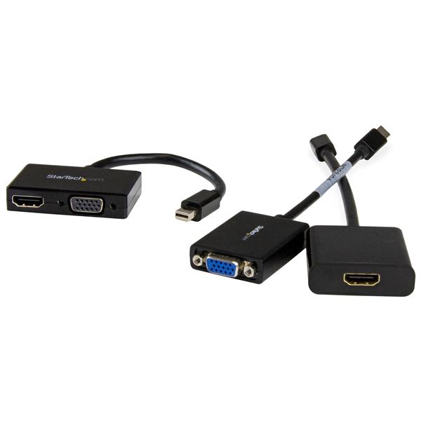 Travel A/V Adapter: 2-in-1 Mini DisplayPort to HDMI or VGA Converter