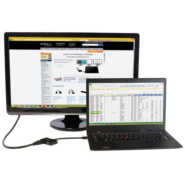 Travel A/V Adapter: 2-in-1 Mini DisplayPort to HDMI or VGA Converter