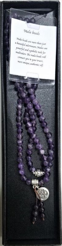 Mala Necklace - Amethyst (70cm)
