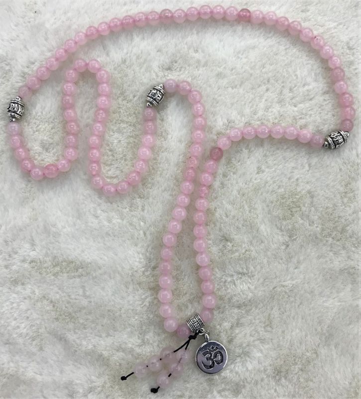 Mala necklace - Rose Quartz (70cm)