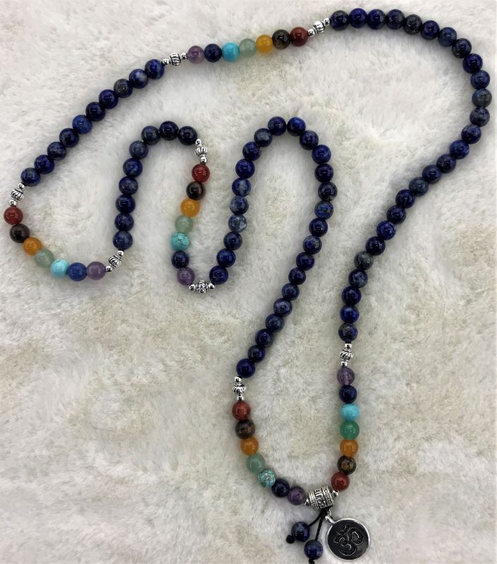 Chakra Mala Necklace - Lapis Lazuli (70cm)