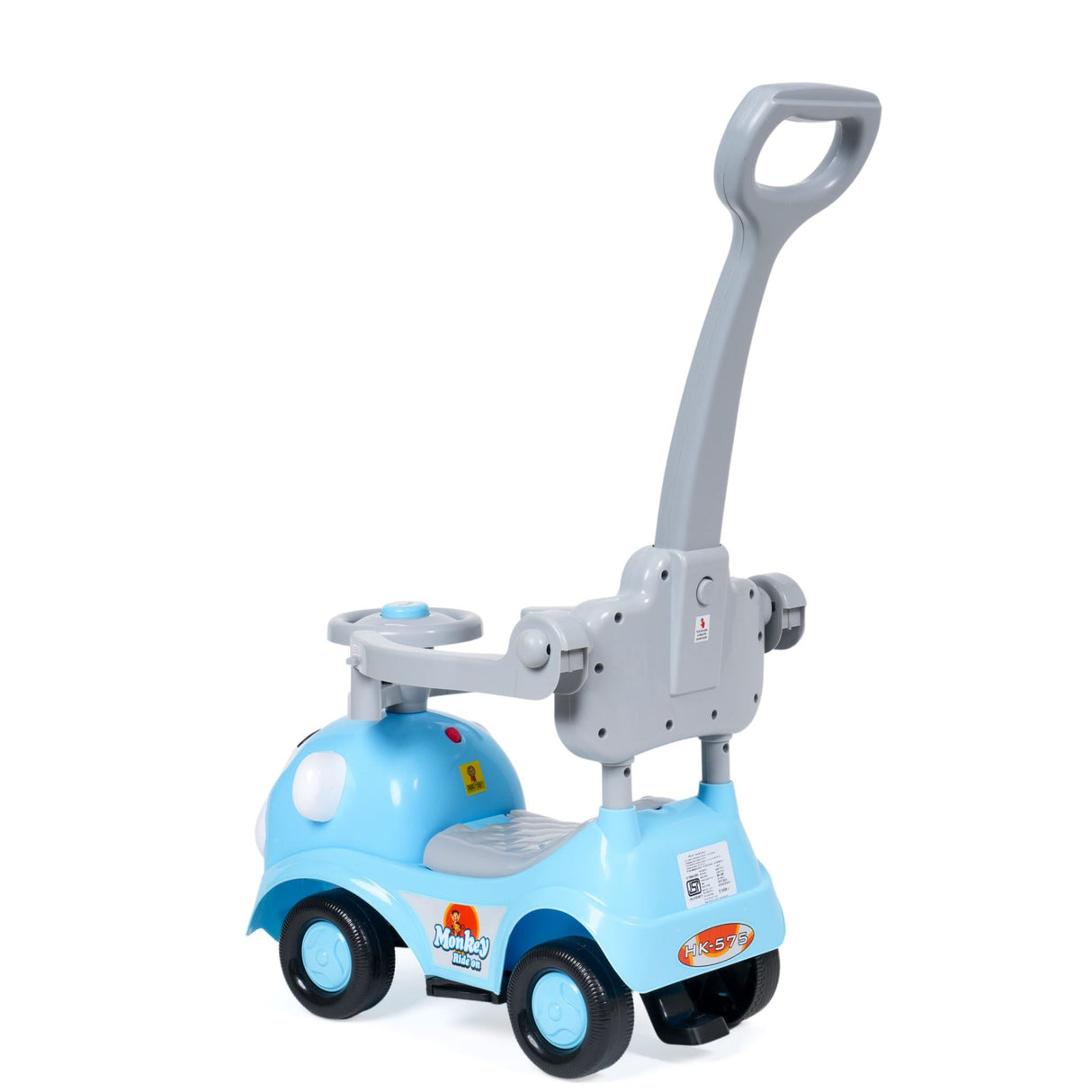 Kids Monkey 3-in-1 Ride-On With Parent Handle DR-200 Blue