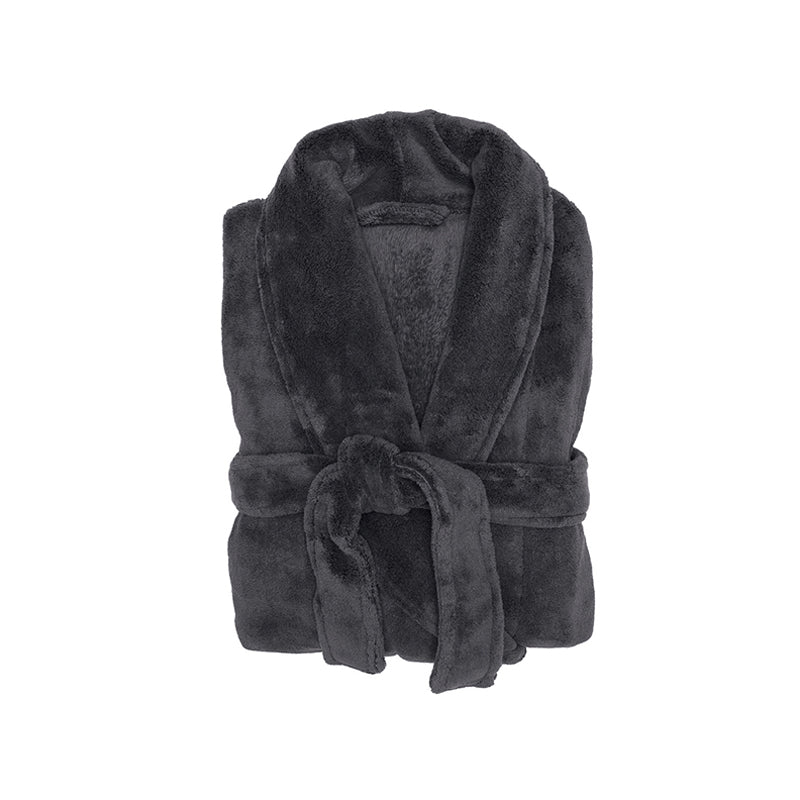 M/L Microplush Robe Charcoal- Bambury