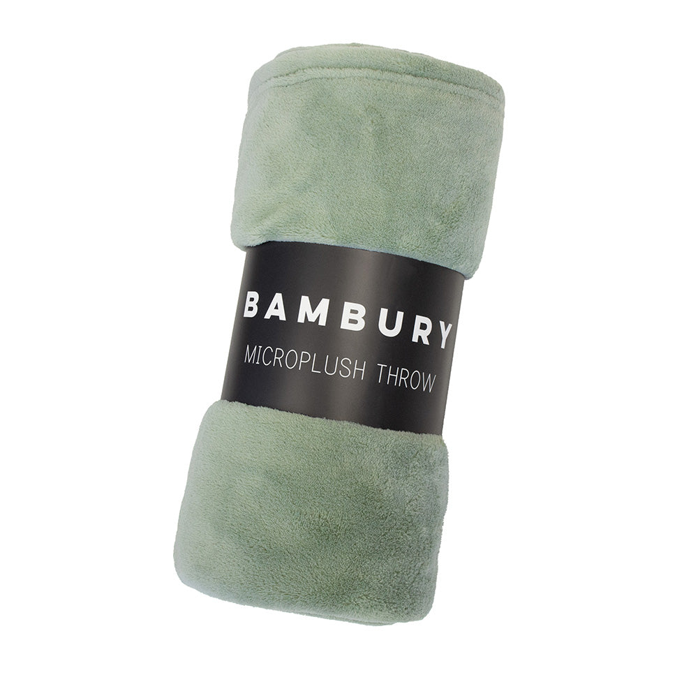 Microplush Throw Rug Sage