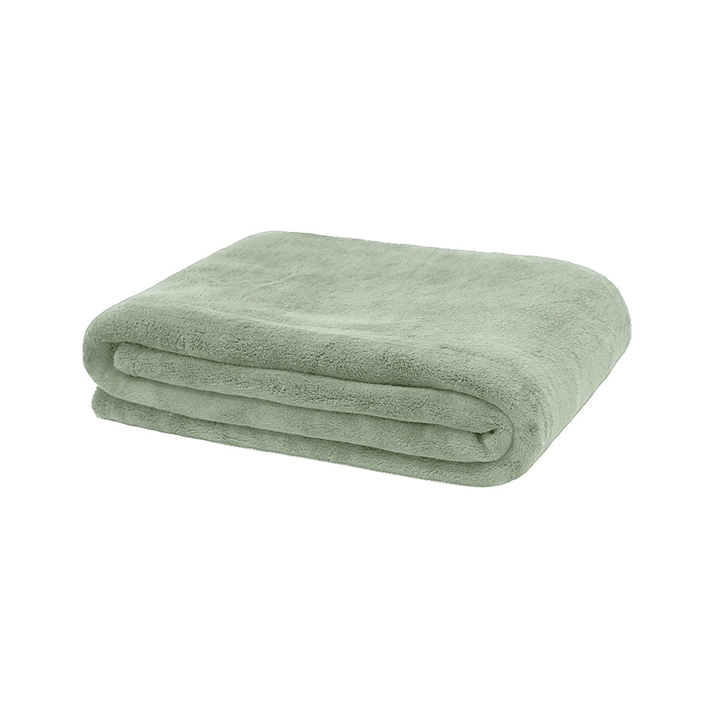 Microplush Throw Rug Sage