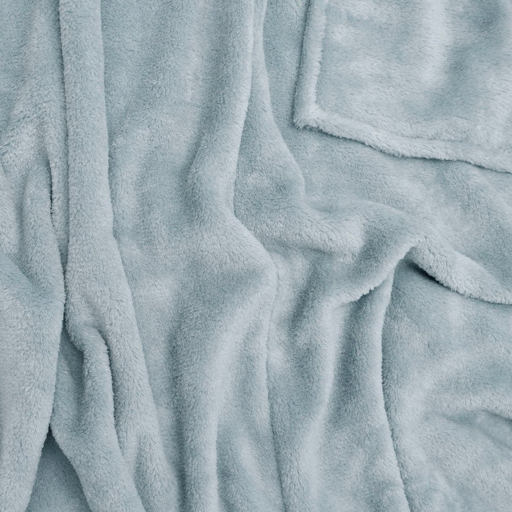 Microplush Throw Rug Steel Blue - Bambury