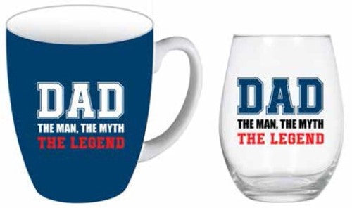 Bullet Mug And Stemless Set - Dad The Man