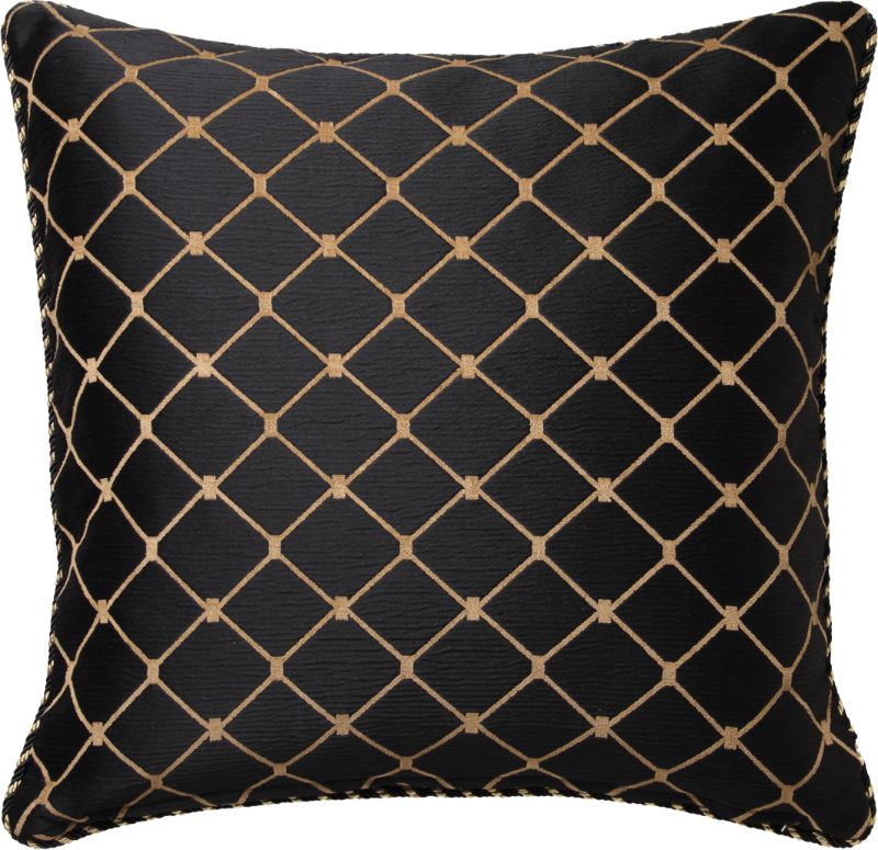 European Pillowcase - Massimo Black by Da Vinci Private Collection