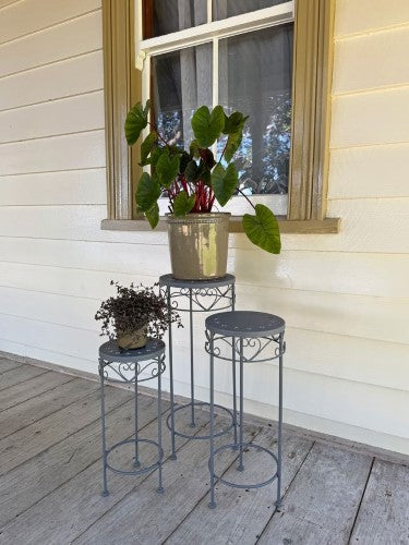 Flower Pot - Glazed Taupe 25cm (Set of 2)