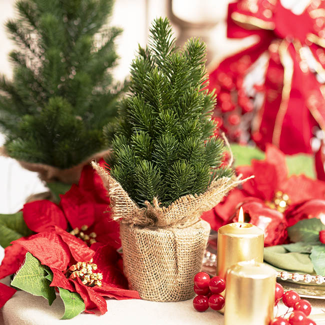 Real Touch Mini Table Top Tree Green