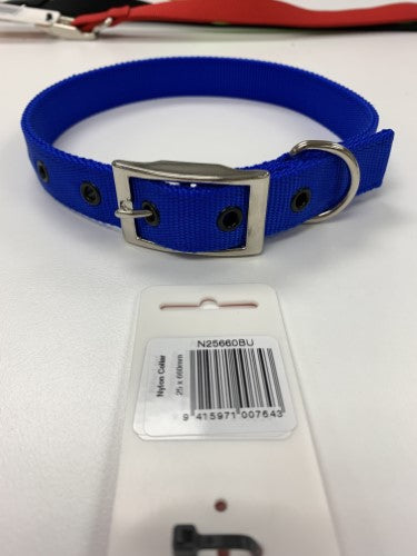 Taurus Nylon Heavy Duty Collar 25mm X 660mm Blue