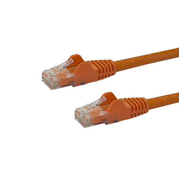 Cat6 Patch Cable with Snagless RJ45 Connectors - 10 m, Orange