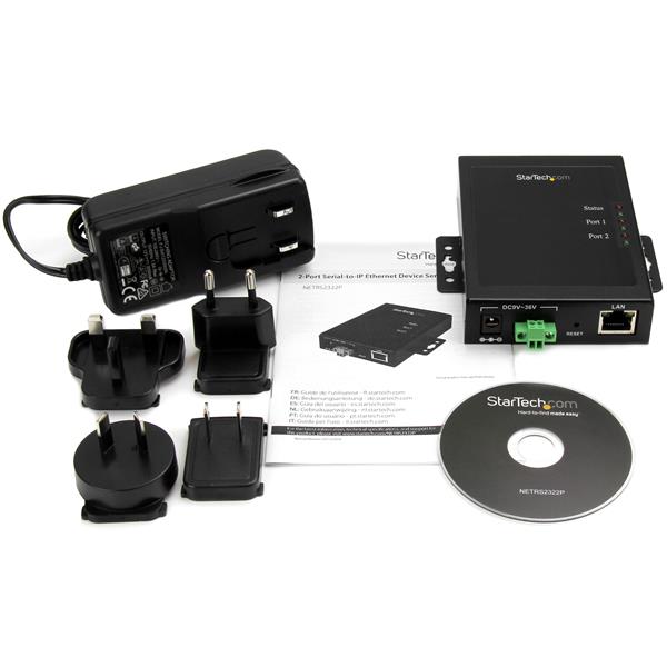2-Port Serial-to-IP Ethernet Device Server - RS232 - Metal and Mountable