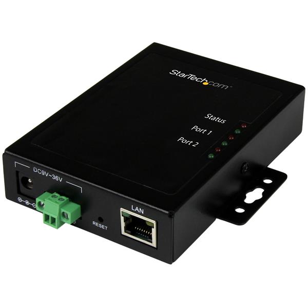2-Port Serial-to-IP Ethernet Device Server - RS232 - Metal and Mountable