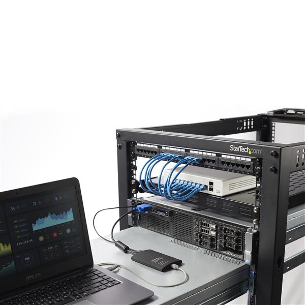 KVM Console to USB 2.0 Portable Laptop Crash Cart Adapter