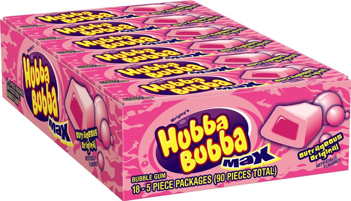 Hubba Bubba Max Outrageous Original 5’s - Pack of 18