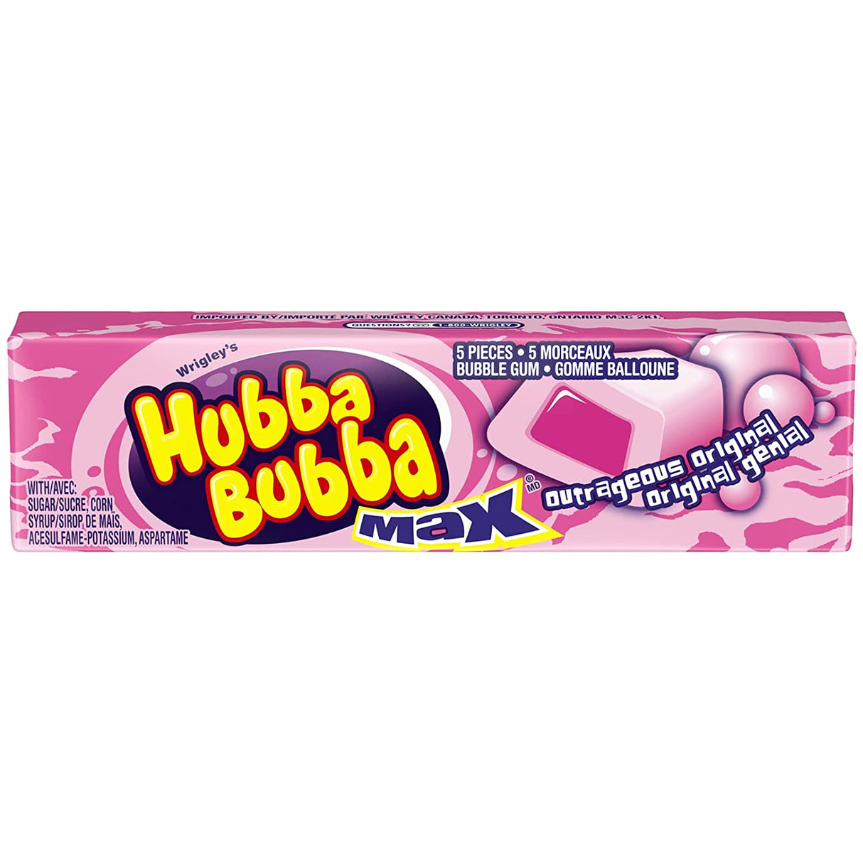 Hubba Bubba Max Outrageous Original 5’s - Pack of 18