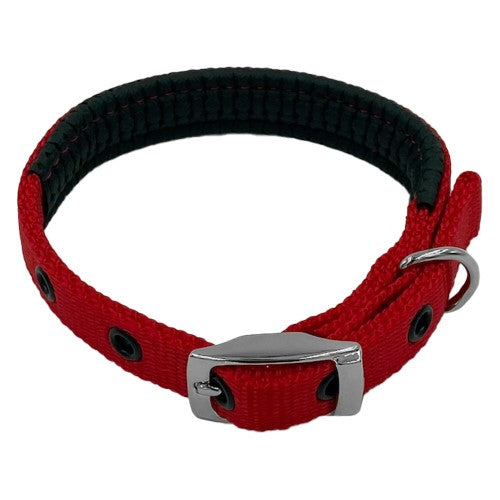 Taurus Nylon Collar Air PU Padding 16mm X 405mm Red
