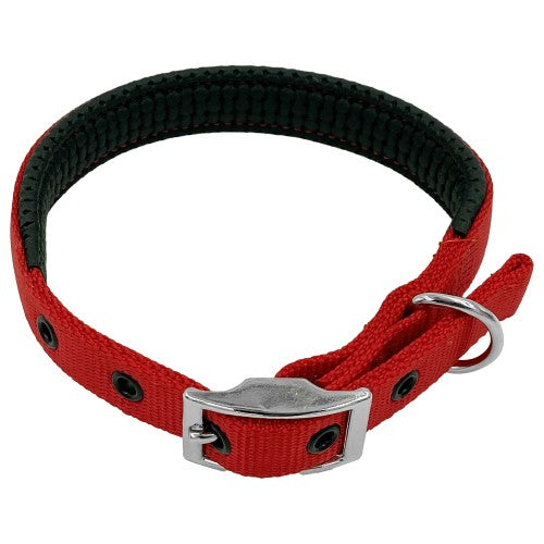 Taurus Nylon Collar Air PU Padding 19mm X 485mm Red