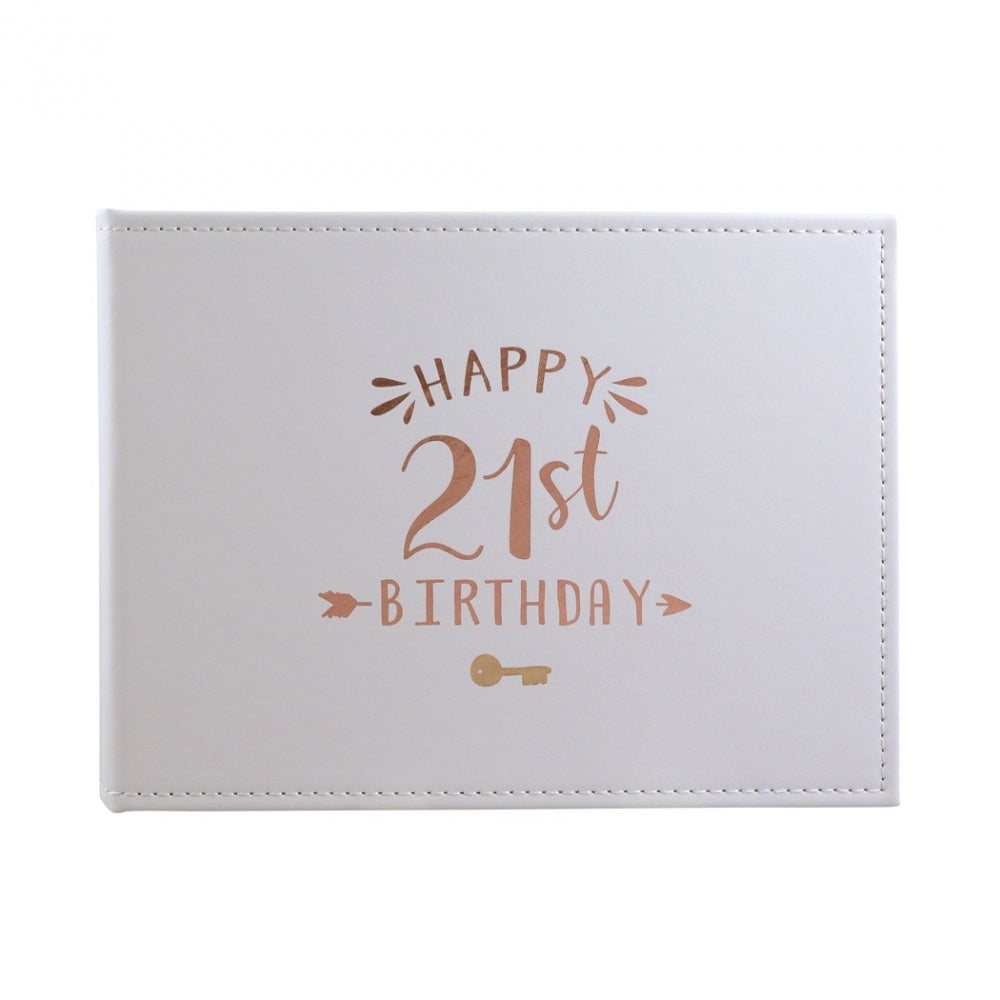 21st Guest Book - White