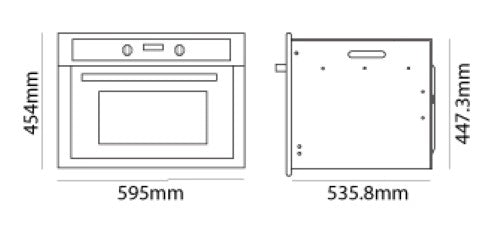 PARMCO - OVEN - 450MM COMPACT 7 FUNCTION (BLACK)