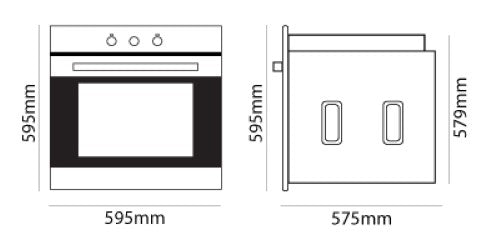 Parmco - OVEN - 600MM 5 FUNCTION 80L SERIES 1 (Stainless Steel)