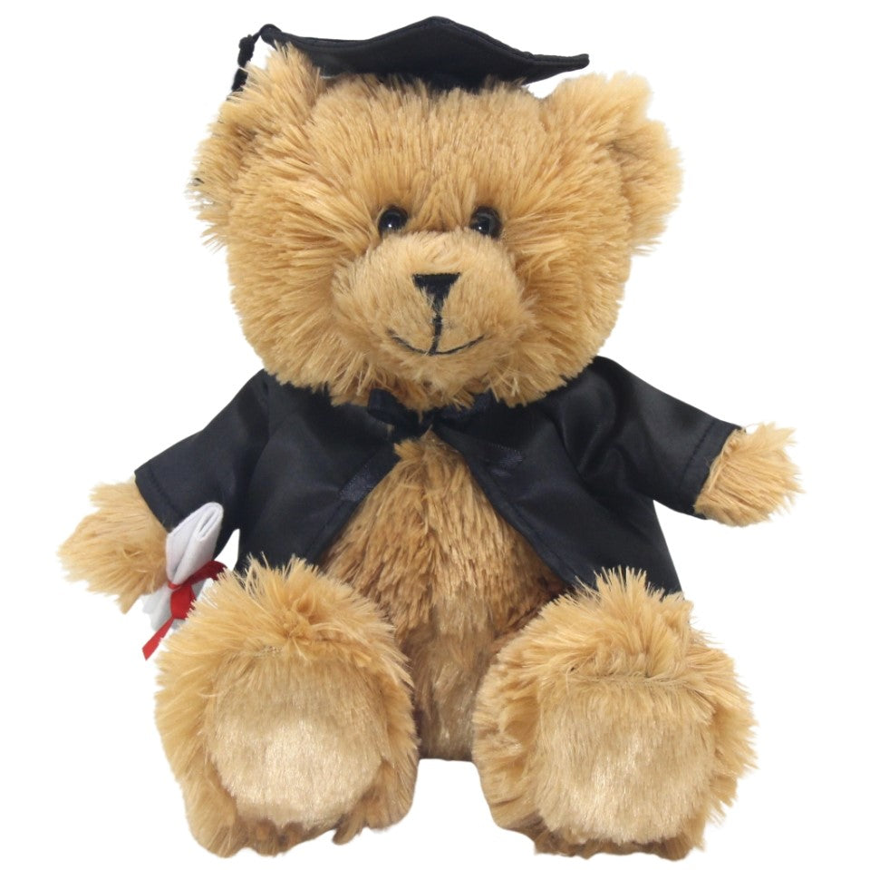 Soft Plush Toy - Genius Graduation Bear. Graduation Bear with Hat and Cape.