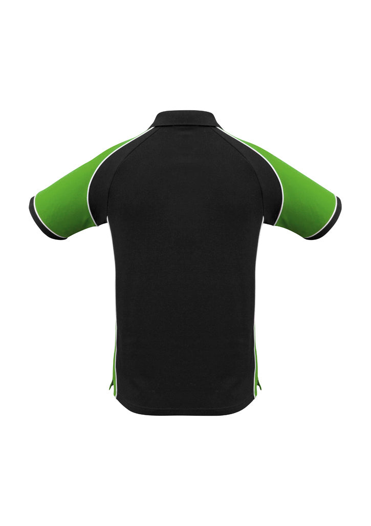 Nitro Mens Short Sleeve Polo - Black/Green/White