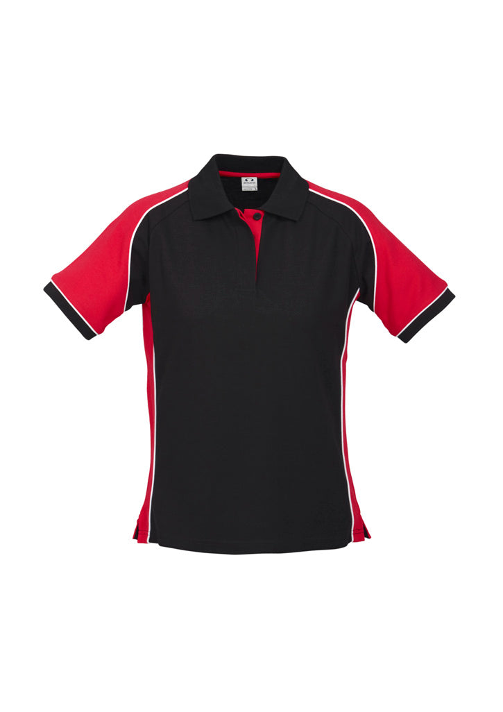 Nitro Womens Short Sleeve Polo - Black/Red/White