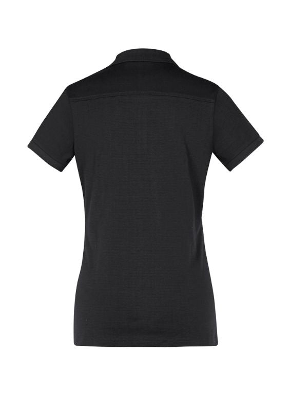Ladies Aston Polo - Black/Silver Grey (Size 18)