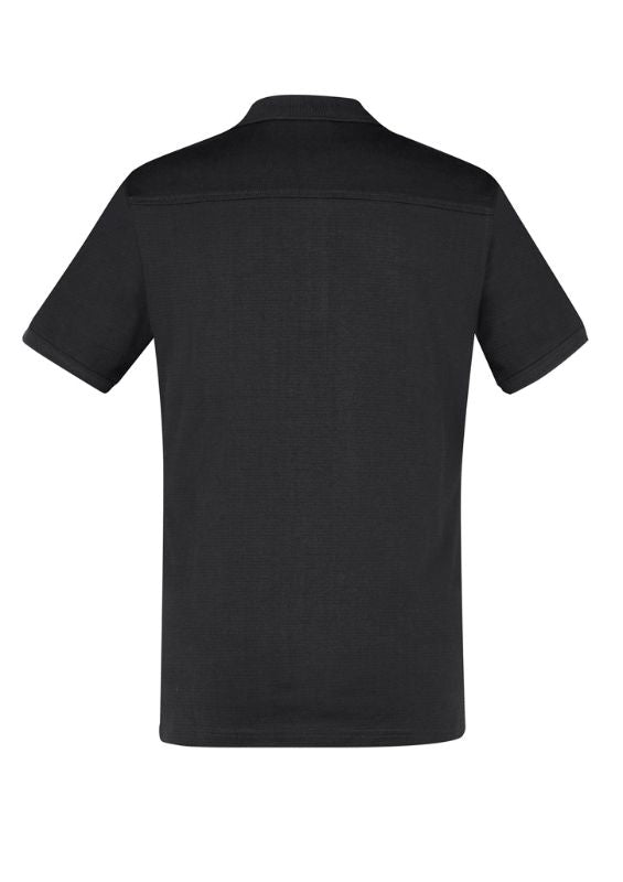 Mens Aston Polo - Black/Silver Grey (Medium)