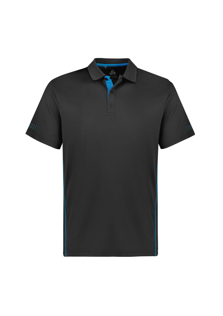 Balance Kids Short Sleeve Polo - Grey/Cyan
