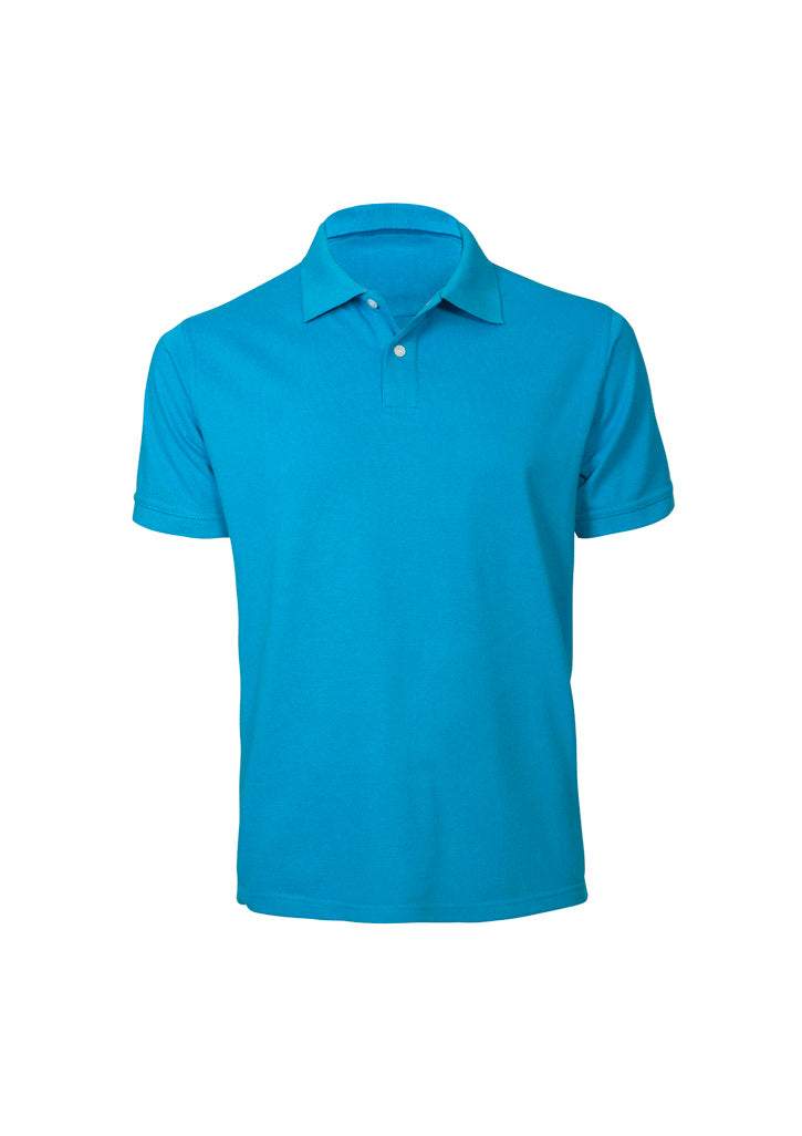 Neon Mens Short Sleeve Polo - Cyan