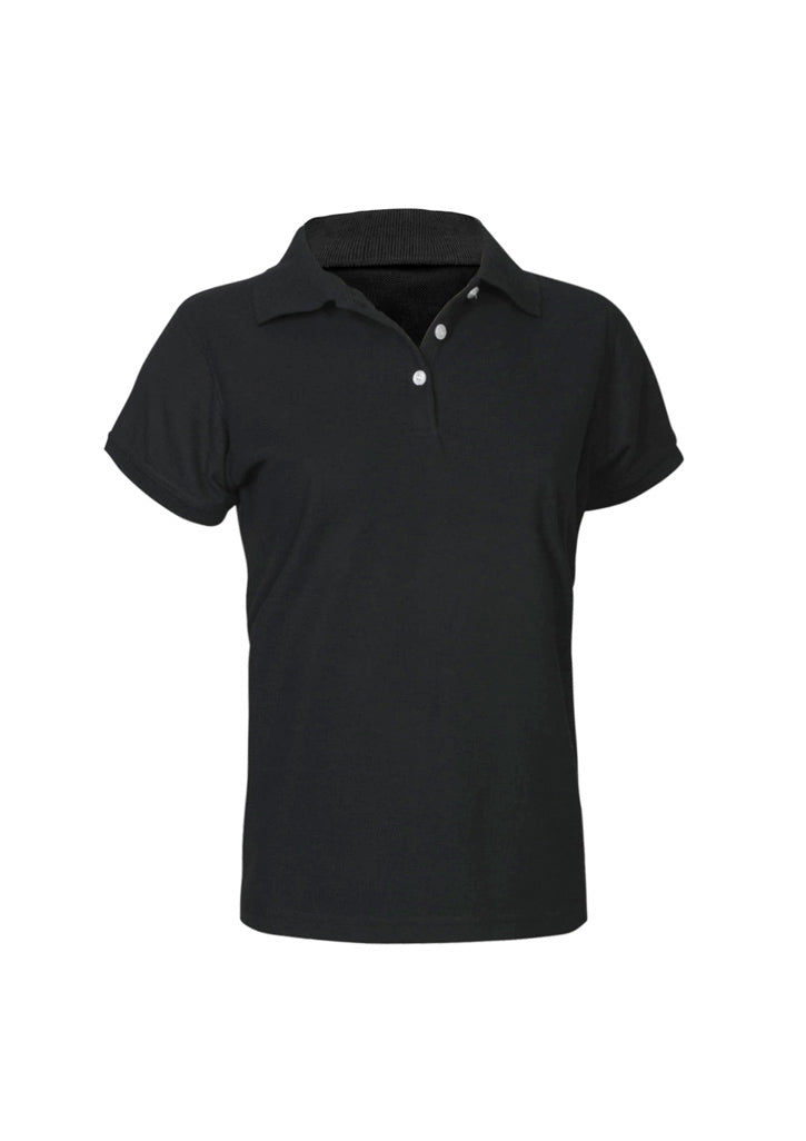 Neon Womens Short Sleeve Polo - Black