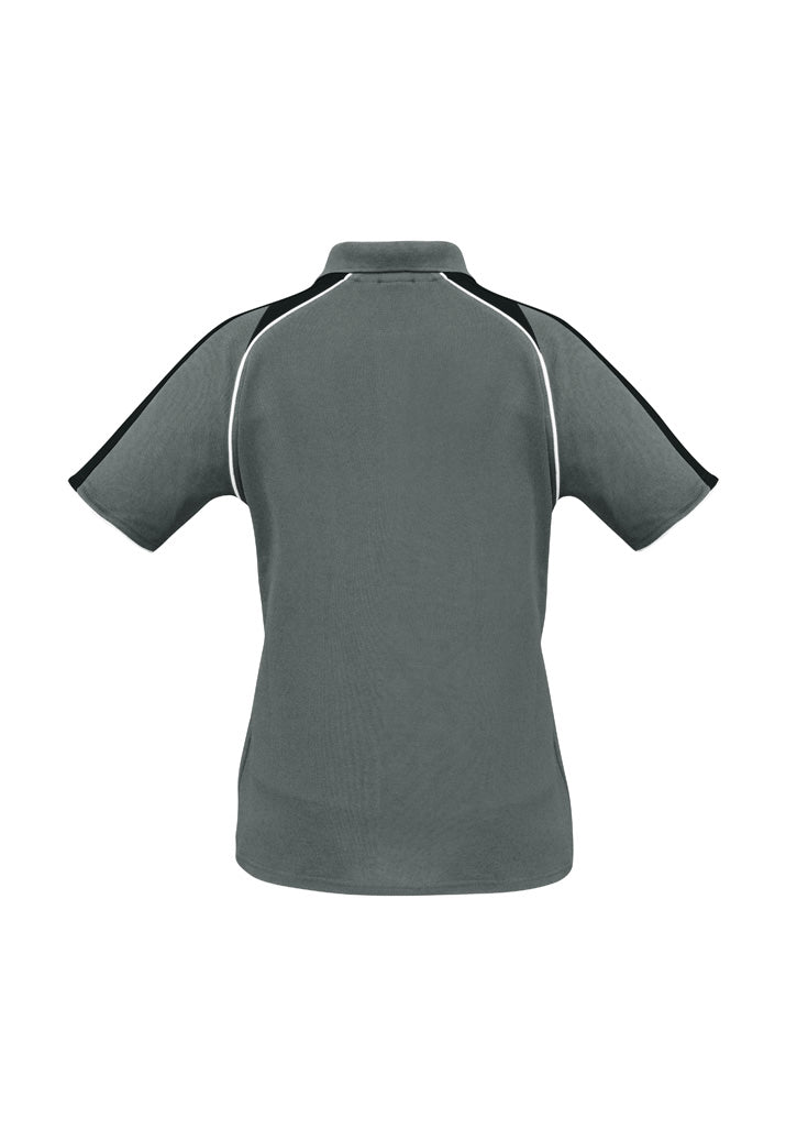 Triton Womens Short Sleeve Polo - Ash/Black/White