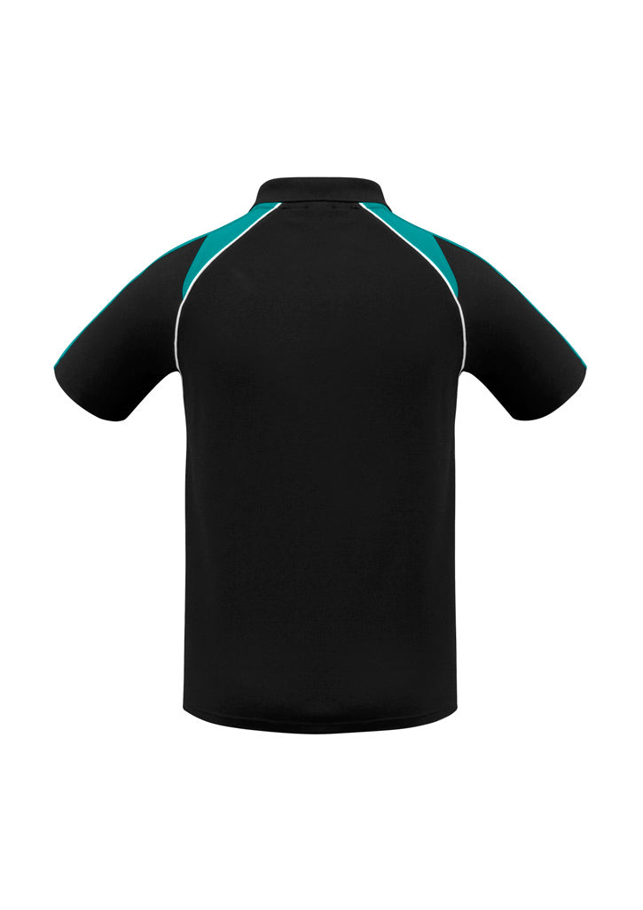 Triton Mens Short Sleeve Polo - Black/Teal/White