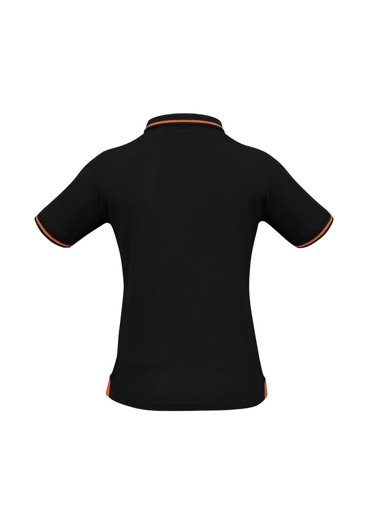 Jet Womens Short Sleeve Polo - Black/Orange