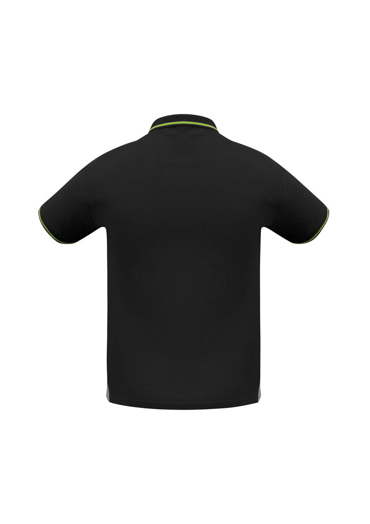 Jet Mens Short Sleeve Polo - Black/Bright Green