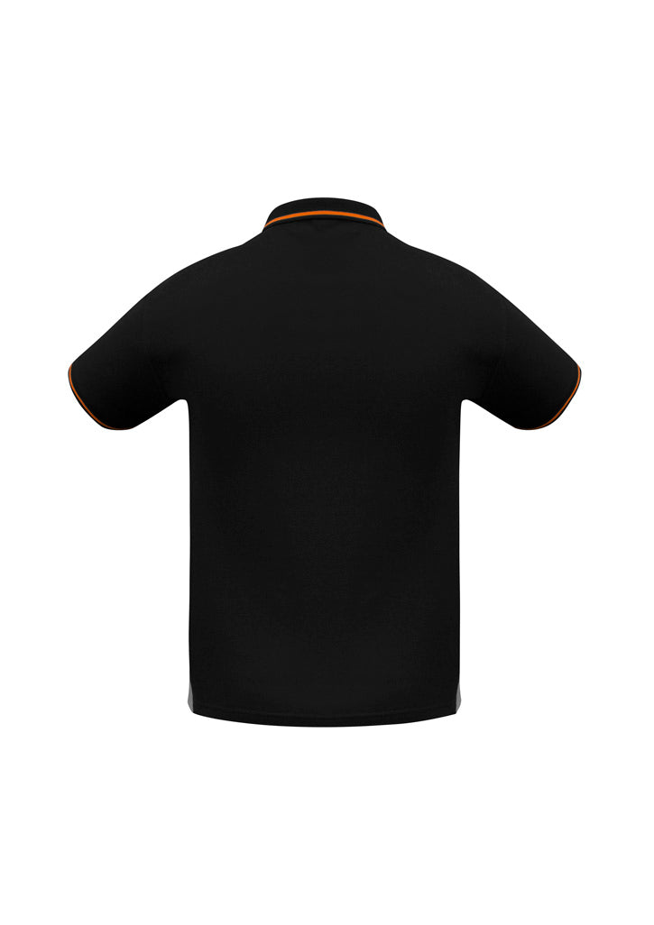 Jet Mens Short Sleeve Polo - Black/Orange