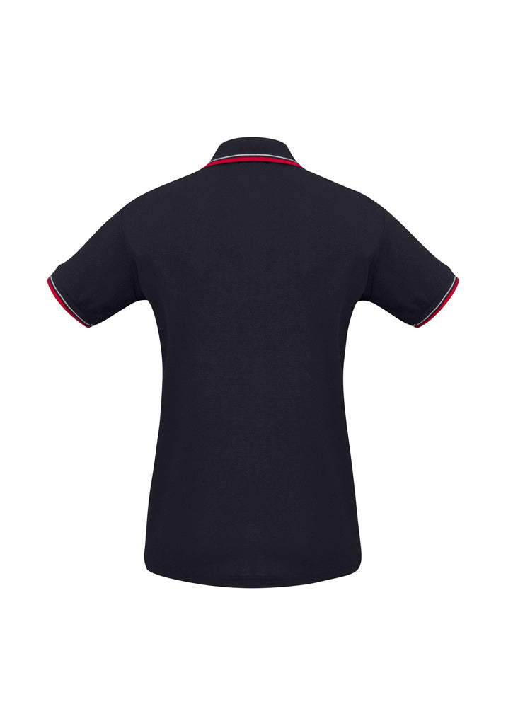Cambridge Womens Short Sleeve Polo - Navy/Red/White