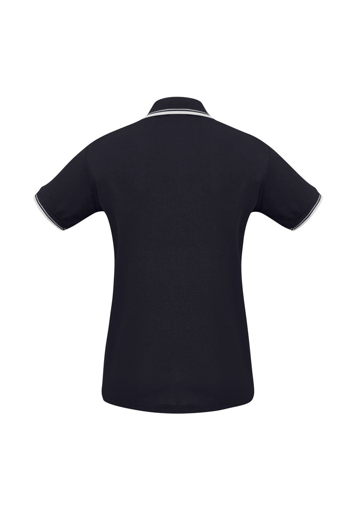 Cambridge Womens Short Sleeve Polo - Navy/White/White
