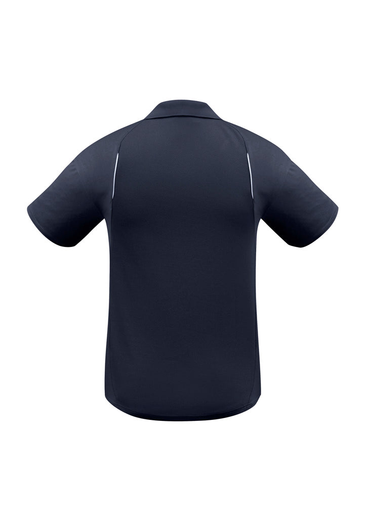 United Mens Short Sleeve Polo - Navy/White